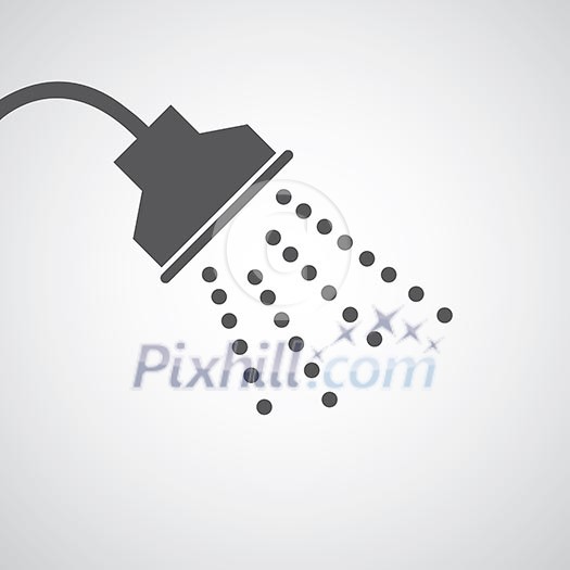 shower spray symbol on gray background shower spray symbol on gray background