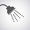 shower spray symbol on gray background 