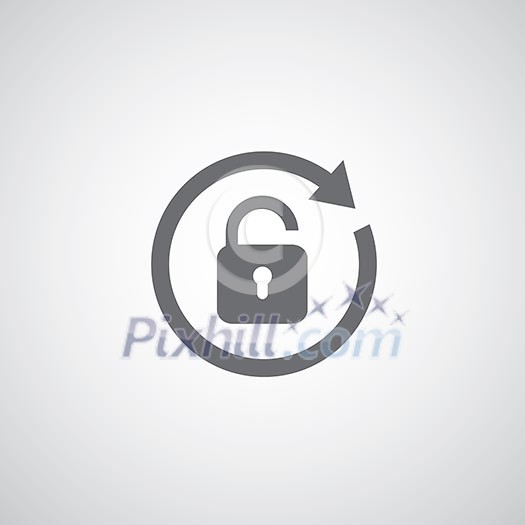 lock symbol on gray background lock symbol on gray background