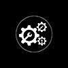 mechanic symbol on black background 