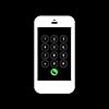 vector phone and flat keypad 