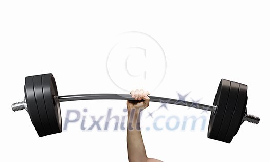 Lifting barbell above head. Strength and power Lifting barbell above head. Strength and power