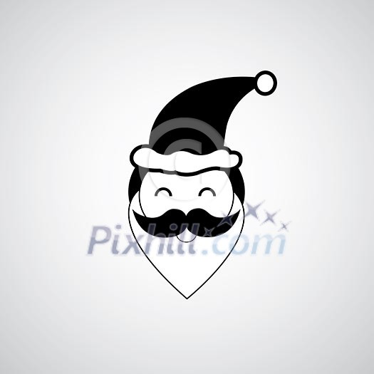 vector santa claus cheerful face vector santa claus cheerful face