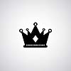 vector crown symbol on gray background 