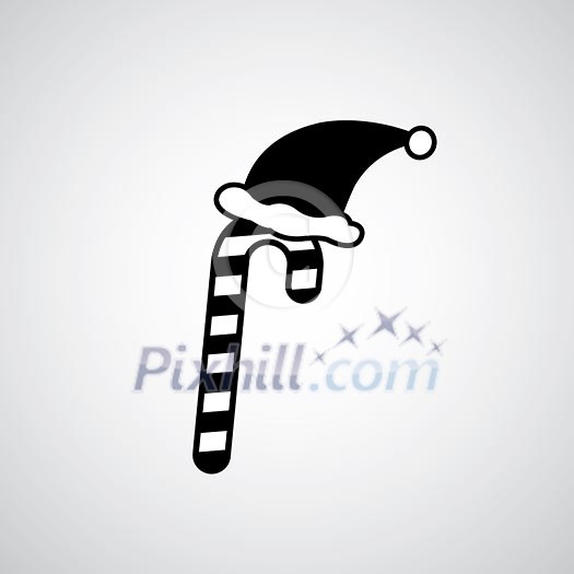vector santa claus symbol on gray background vector santa claus symbol on gray background
