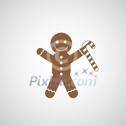 vector christmas cookies symbol on gray background vector christmas cookies symbol on gray background