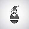 vector santa claus symbol on gray background 