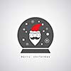 vector santa claus cheerful face  