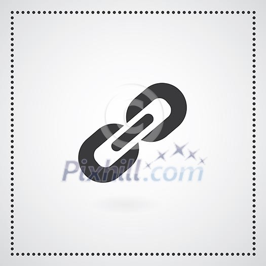 link symbol on gray background link symbol on gray background