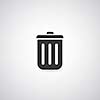 bin symbol on white background 