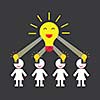 vector business creative teamwork symbol  
