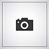 camera symbol on gray background 