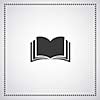 book symbol on gray background  