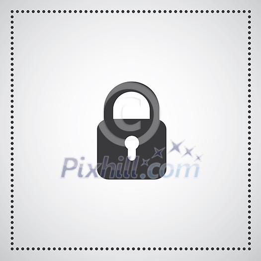 lock symbol on gray background lock symbol on gray background