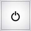 power off symbol on gray background 