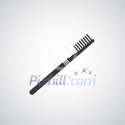 vector toothbrush symbol on gray background vector toothbrush symbol on gray background