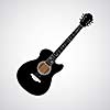vector electric guitar on gray background 