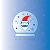 vector santa claus cheerful face  