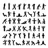  action people symbol set on white background 