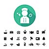 vector basic icon set for hotel and travel  
