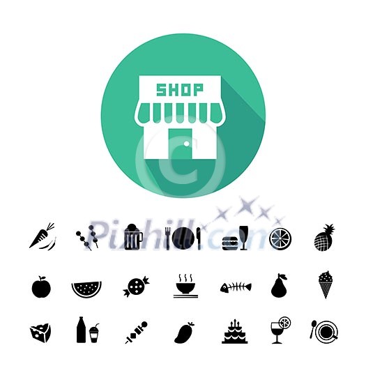 food and drink vector icon set food and drink vector icon set