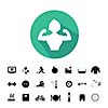 sports and healthy vector icons set 