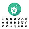 money and financial vector icon set 