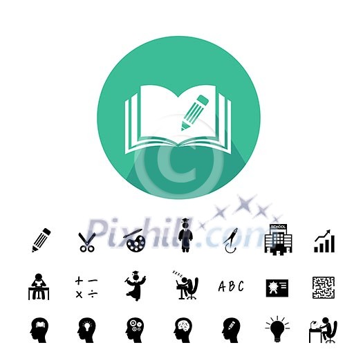 vector basic icon for education vector basic icon for education