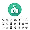 camera and media vector icon set