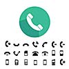 vector basic  phone icon set 