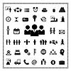 Business teamwork icon set on white background 