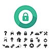 home key and car key vector symbol  