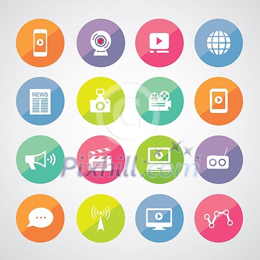 media symbol set for use media symbol set for use