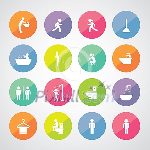 toilet and hygiene icons set toilet and hygiene icons set