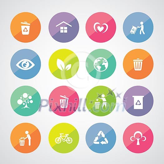 recycle and environment vector icon set recycle and environment vector icon set