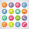 vector basic phone icon set 