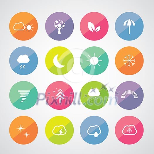 vector basic icon set for weather vector basic icon set for weather