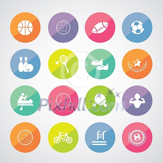 vector sports game icons set vector sports game icons set