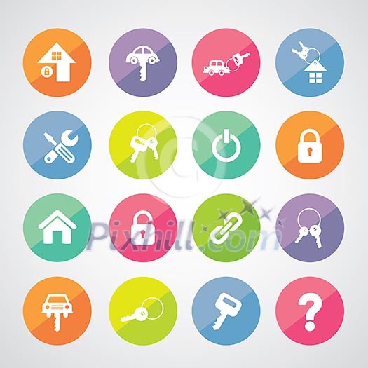 home key and car key vector symbol home key and car key vector symbol