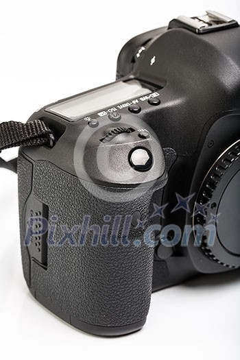 Professional modern DSLR camera - detail of the top LCD with settings - shutter speer, aperture, ISO, AF mode, battery info, RAW format indication,... Professional modern DSLR camera - detail of the top LCD with settings - shutter speer, aperture, ISO, AF mode, battery info, RAW format indication,...