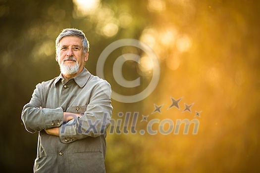 Portrait of a senior man outdoors Portrait of a senior man outdoors