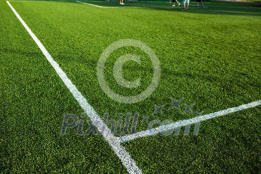 Soccery pitch - well cut grass of a soccer field