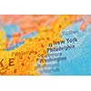 illuminated school education world globe closeup country