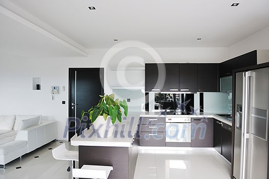 Modern bright home living room interior Modern bright home living room interior
