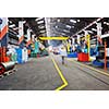 iron works steel and machine parts modern factory indoor hall