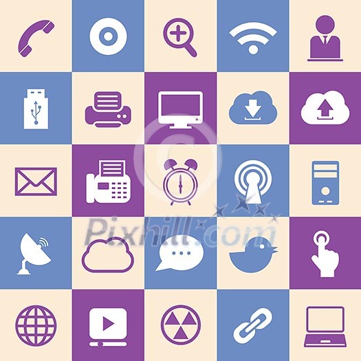 Flat design interface icon set for use Flat design interface icon set for use