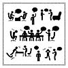 people talking symbol on white background 