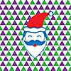 vector santa claus cheerful face  