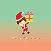 Santa claus vector cartoon style for greeting 