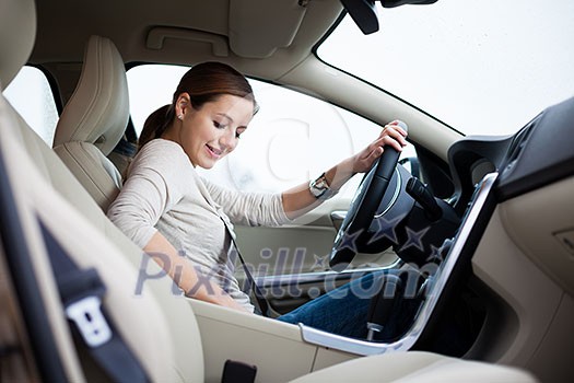 woman driving a car woman driving a car